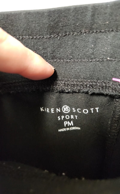 Karen Scott Sport Women's Size M Petite Black Sweatpants