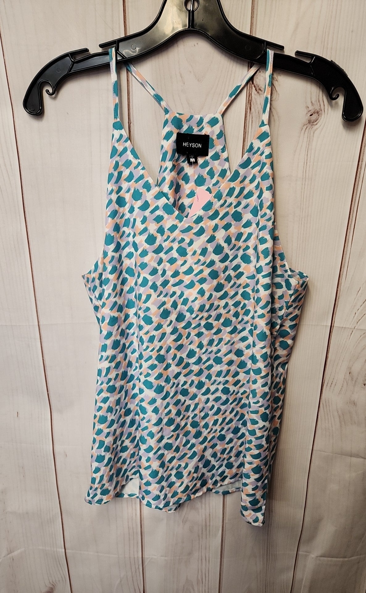 Heyson Women's Size M Green & Purple Sleeveless Top