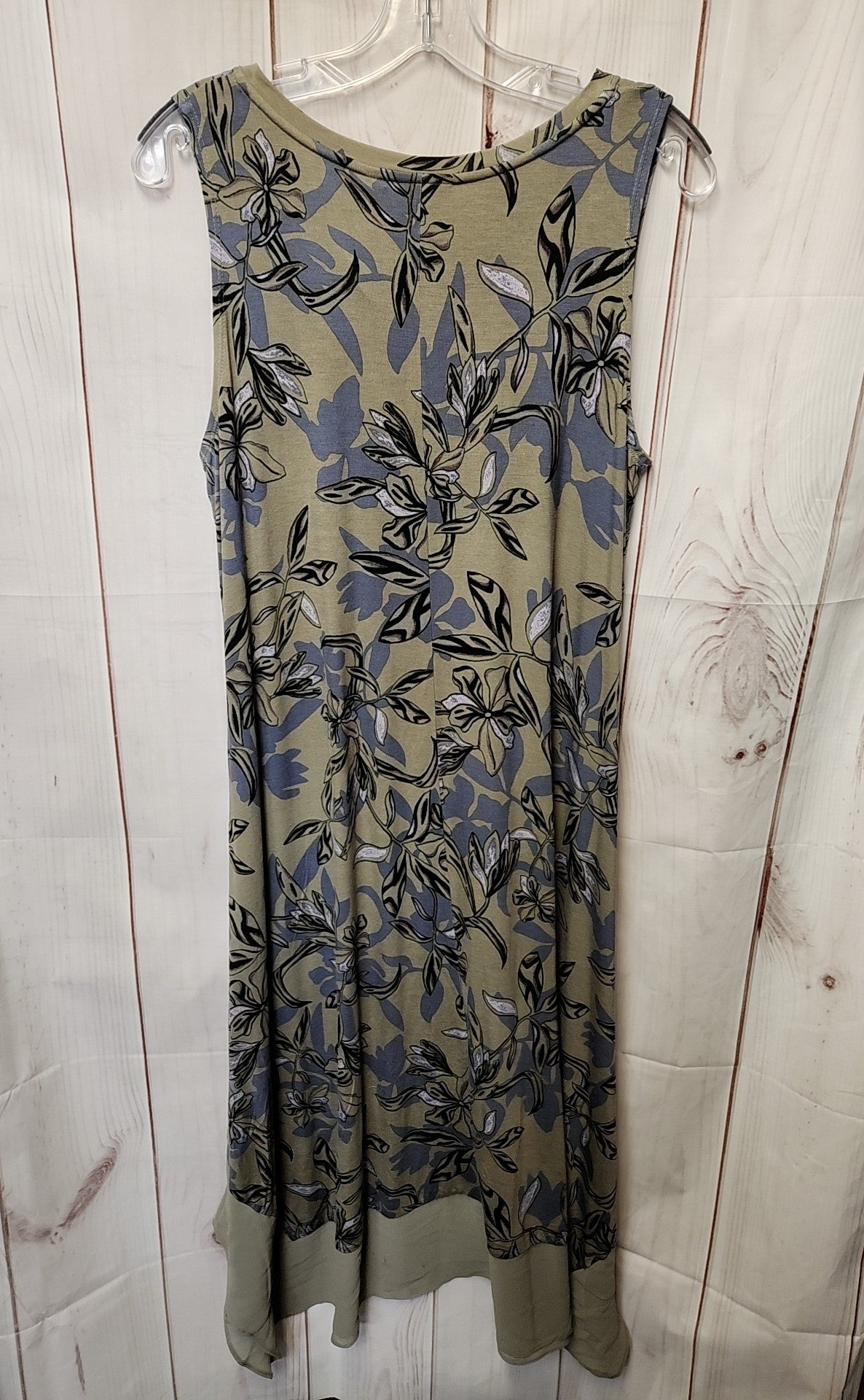 Logo Women's Size M Olive Green Floral Dress