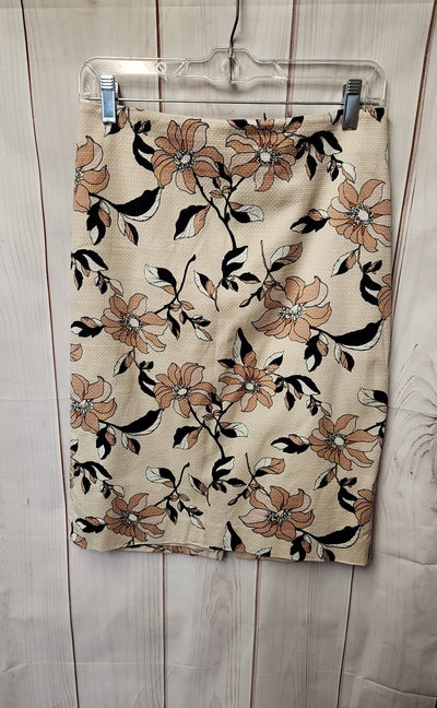 Ann Taylor Women's Size 4 Beige Floral Skirt