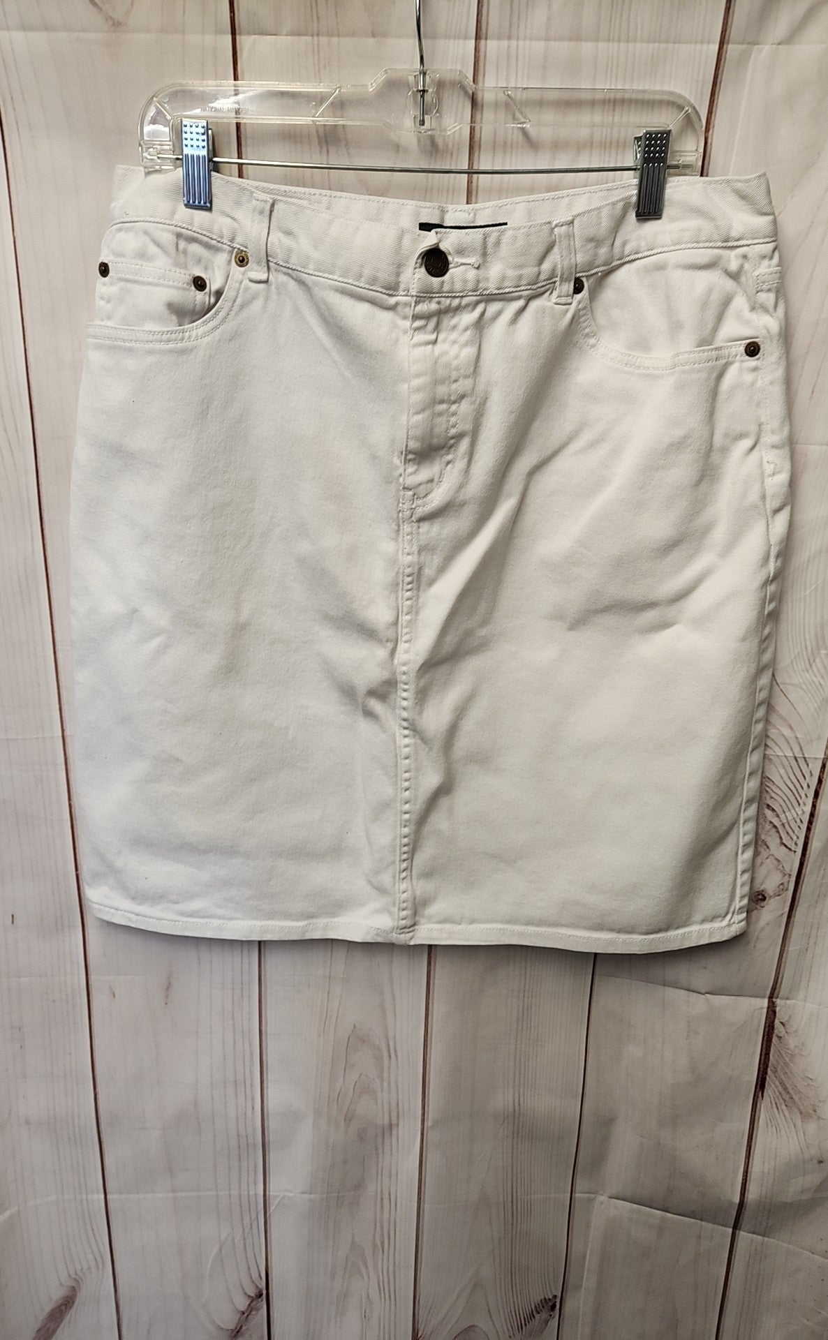 Lauren by Ralph Lauren Women's Size 14 White Denim Skirt