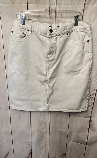 Lauren by Ralph Lauren Women's Size 14 White Denim Skirt