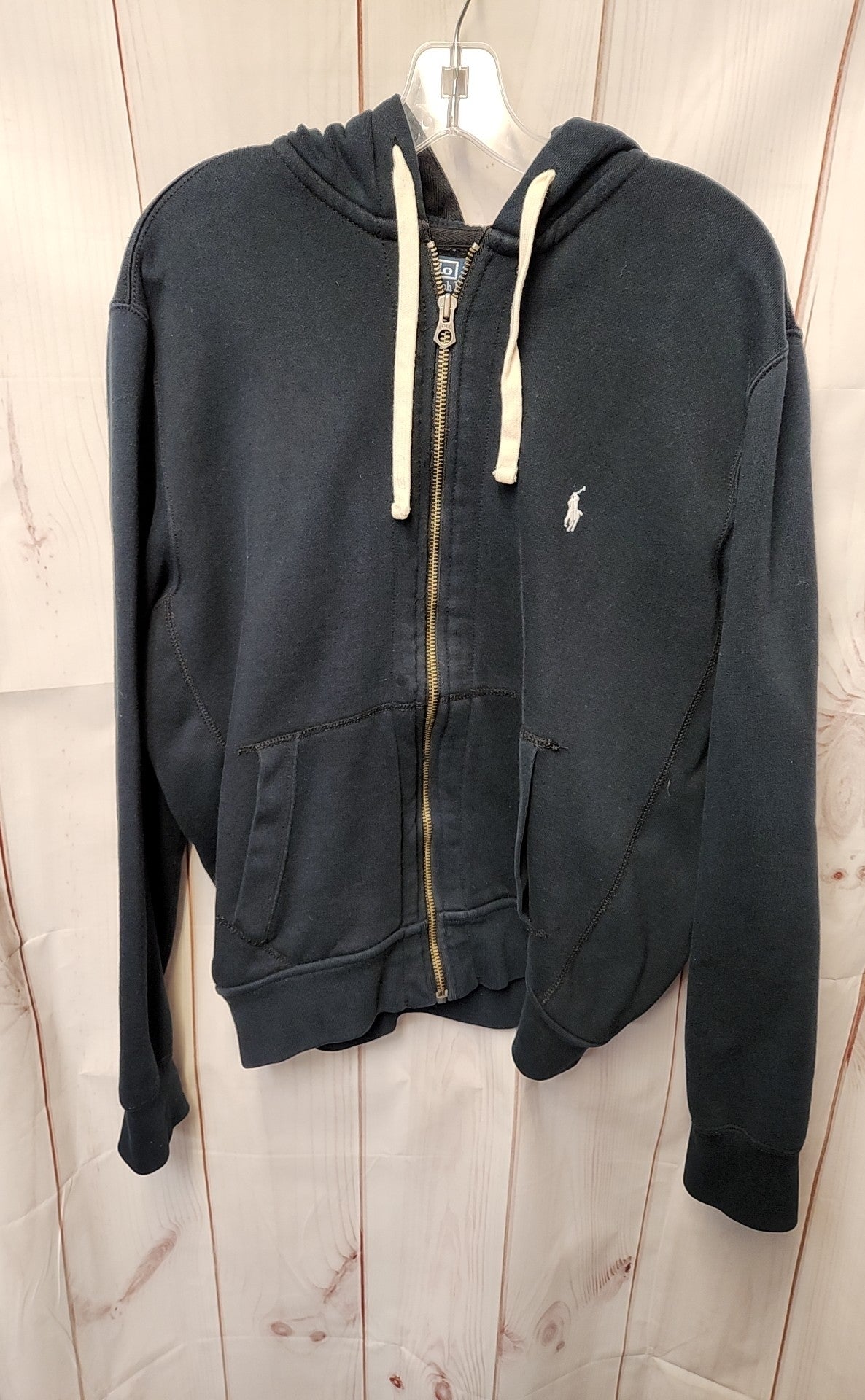 Polo by Ralph Lauren Men's Size L Black Full Zip Hooded Sweatshirt