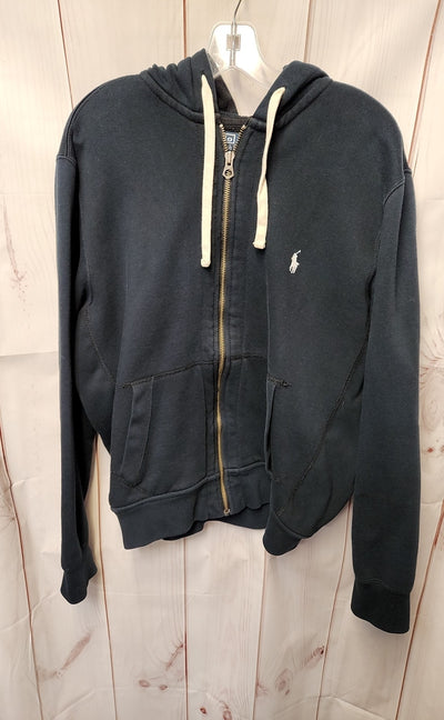Polo by Ralph Lauren Men's Size L Black Full Zip Hooded Sweatshirt