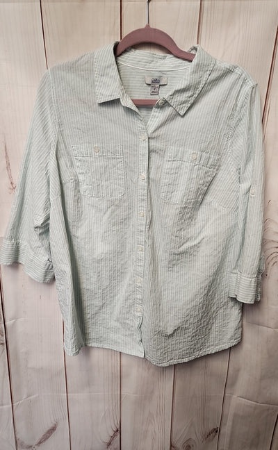 Croft & Barrow Women's Size 1X Mint 3/4 Sleeve Top