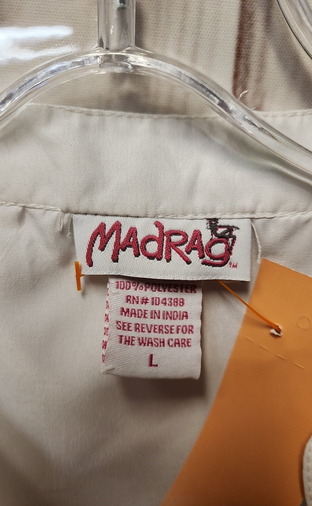 Madrag Women's Size L White Long Sleeve Top