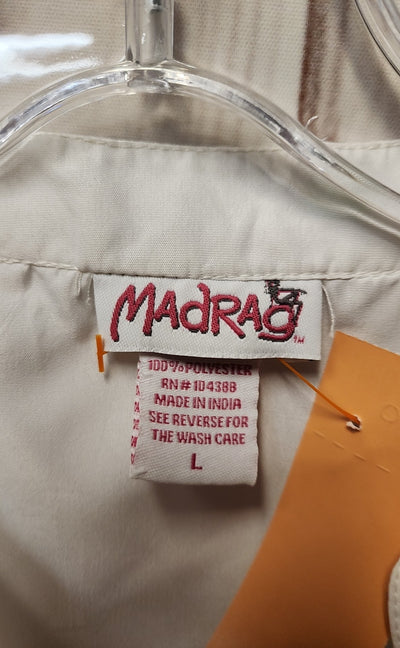 Madrag Women's Size L White Long Sleeve Top