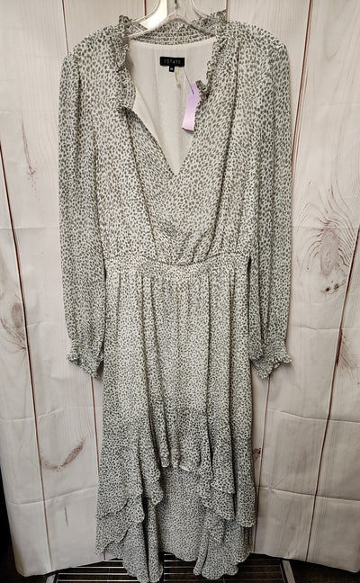 1. State Women's Size M Gray Animal Print Dress