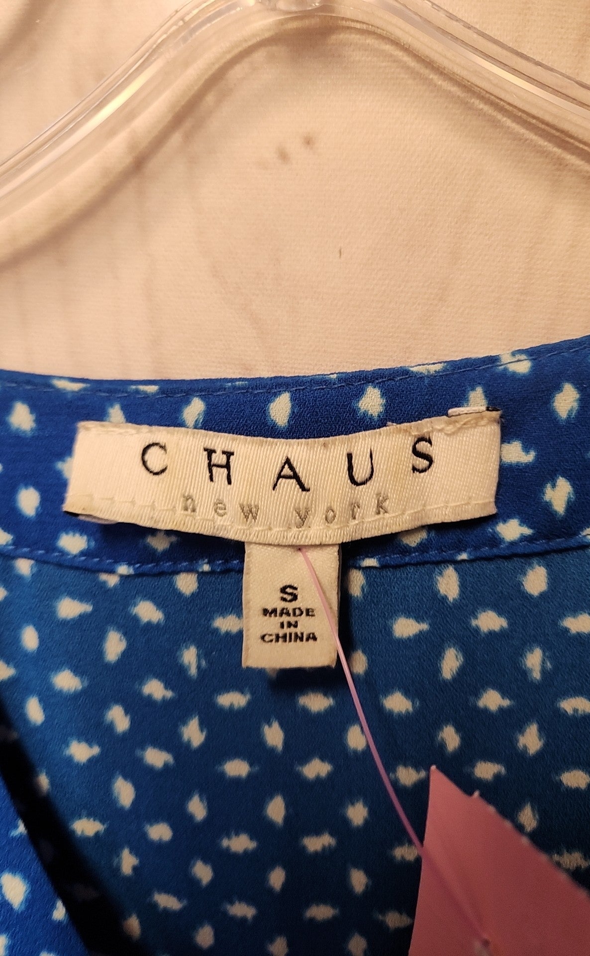 Chaus Women's Size S Blue 3/4 Sleeve Top