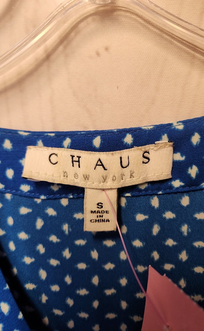Chaus Women's Size S Blue 3/4 Sleeve Top