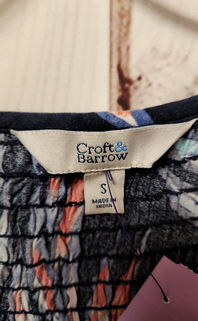 Croft & Barrow Women's Size S Blue Floral Dress