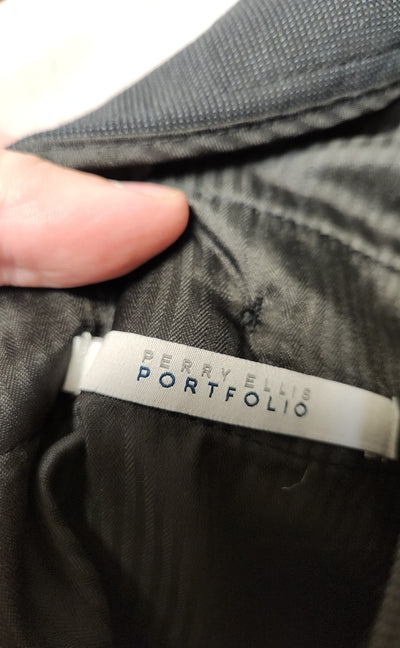 Perry Ellis Men's Size 36x32 Black Pants Slim Fit