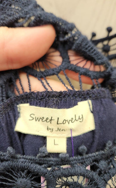 Sweet Lovely by Jen Women's Size L Navy Dress