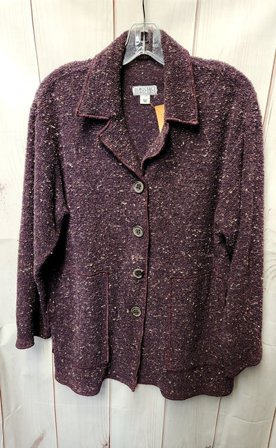 Democracy Women's Size M Purple Cardigan