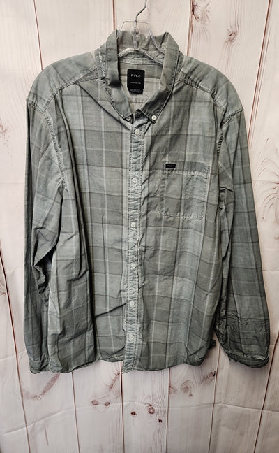 Rvca Men's Size XXL Gray Shirt
