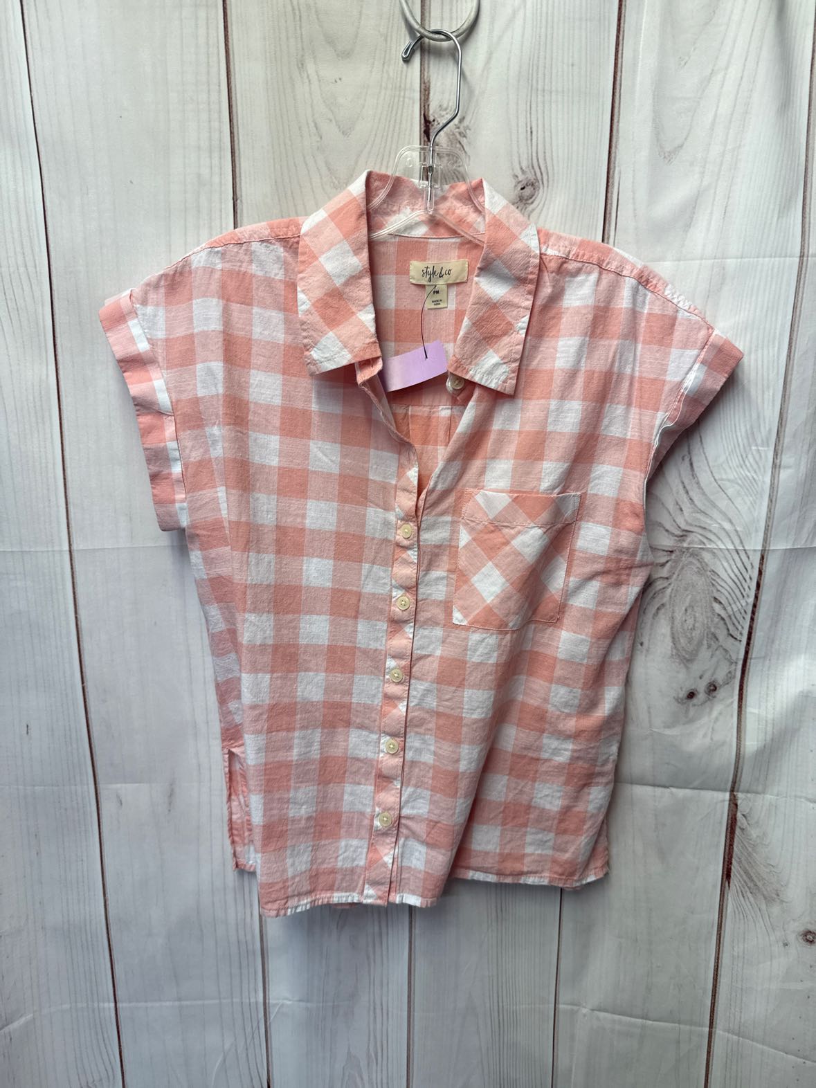 Style & Co Women's Size M Petite Pink Sleeveless Top
