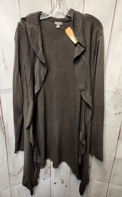J Jill Women's Size XL Brown Cardigan