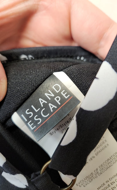 Island Escape Women's Size 14 Black Swim Top