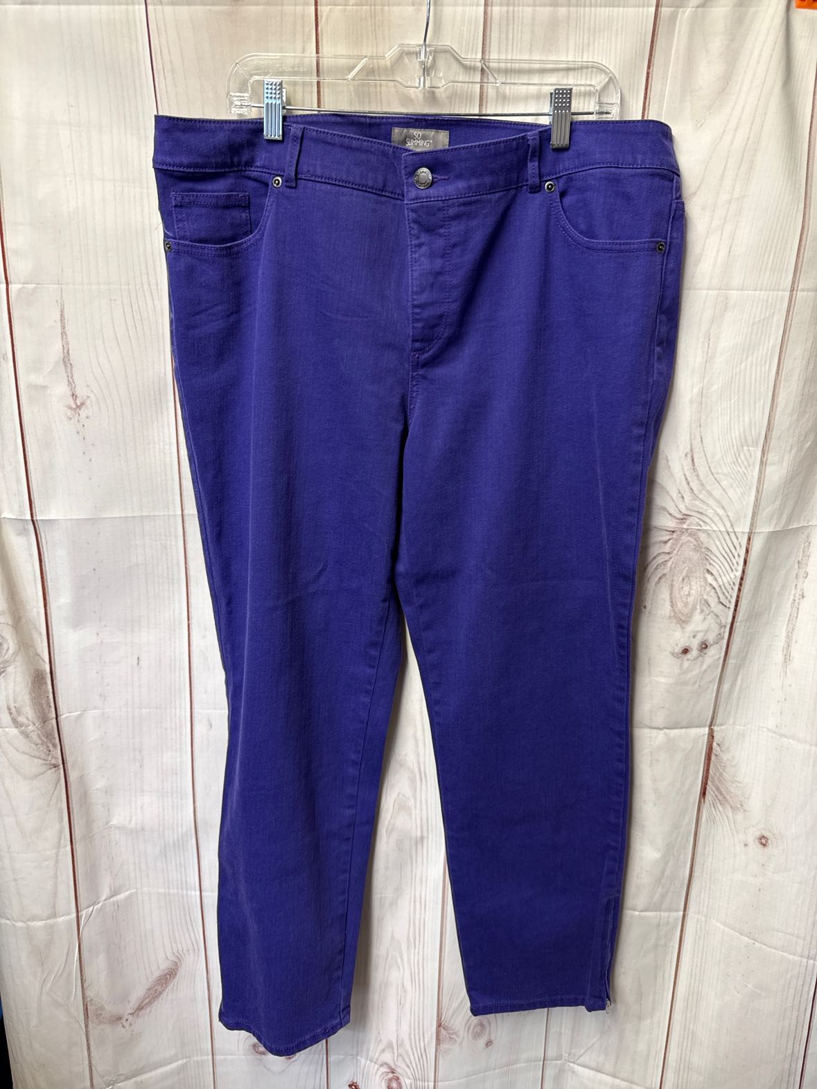 Chico's Women's Size 33 = US 16 Purple Jeans