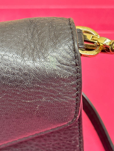 Tory Burch Black Leather Purse Bag As Is - wear