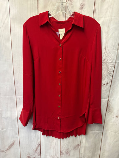 Chico's Women's Size 0 = US S Red Long Sleeve Top