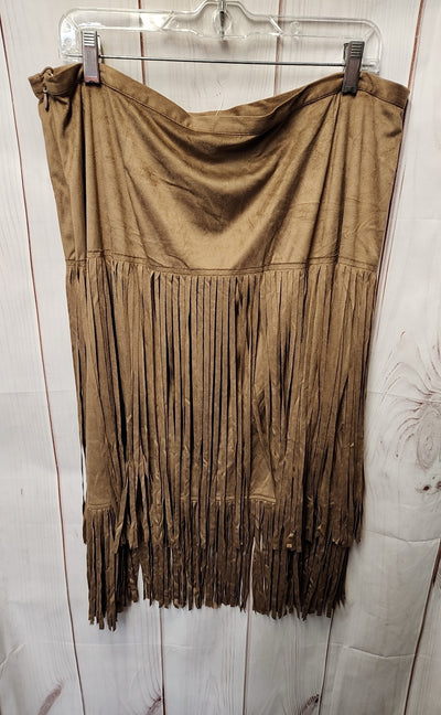 Chico's Women's Size XL Tan Faux Suede Skirt