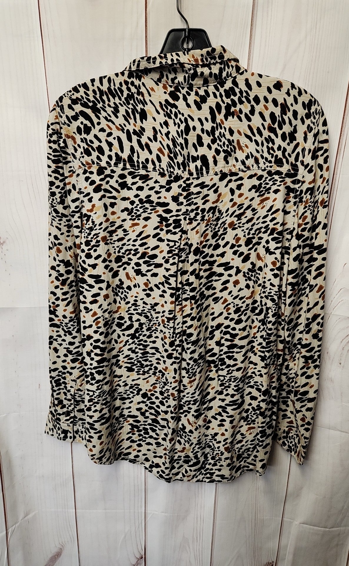 NWT Beach Lunch Lounge Women's Size M Brown Animal Print Long Sleeve Top