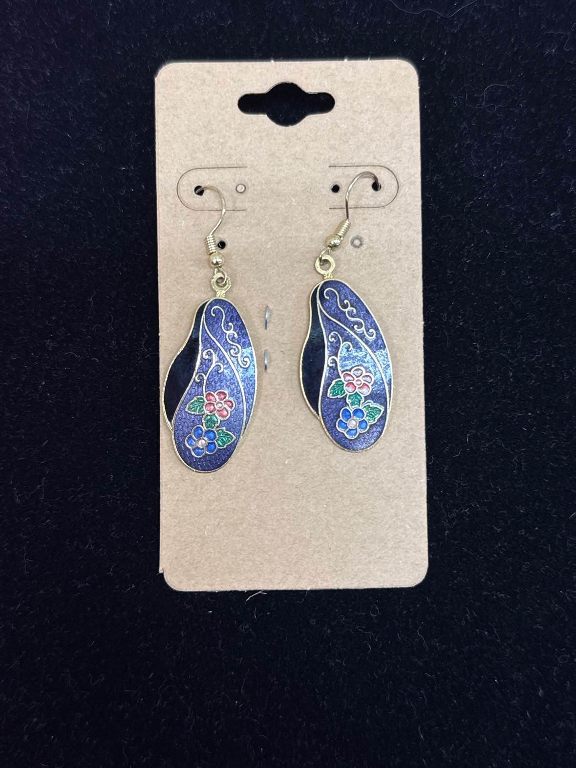 Purple Drop Earrings