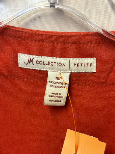 JM Collection Women's Size 16 Petite Red Jacket