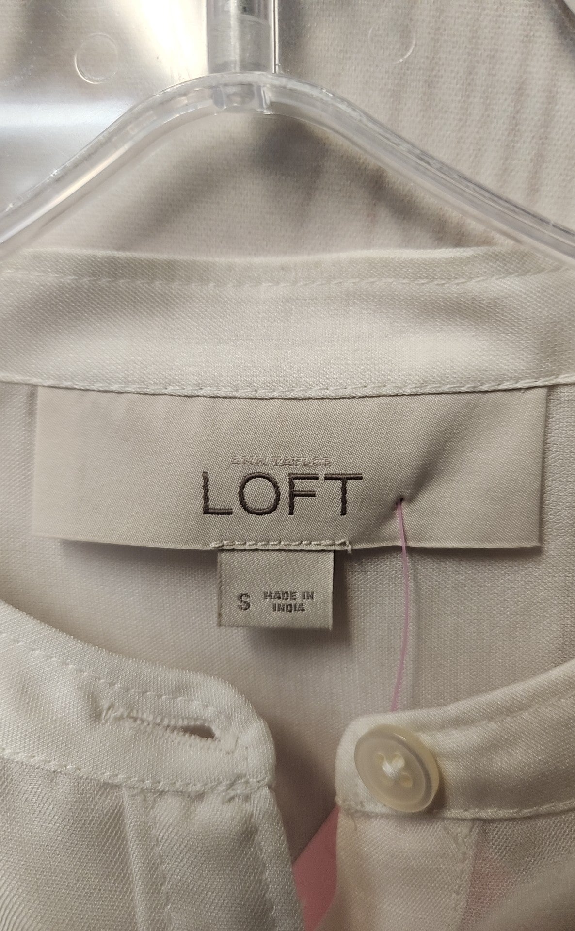 Loft Women's Size S White Long Sleeve Top