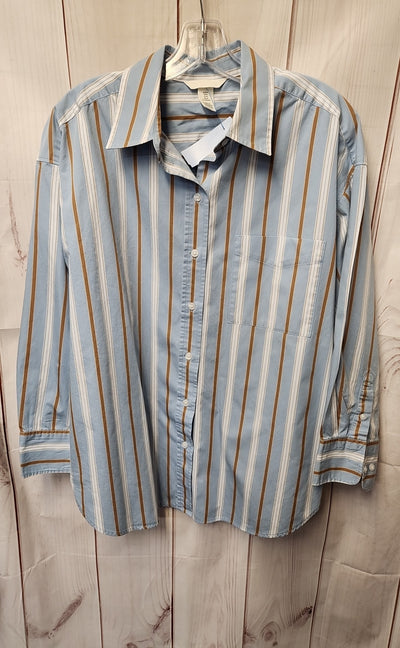 H&M Women's Size M Blue Long Sleeve Top