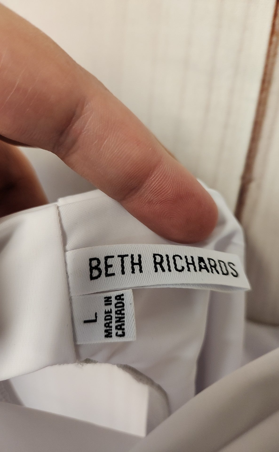 NWT Beth Richards Women's Size L White Swim Bottom