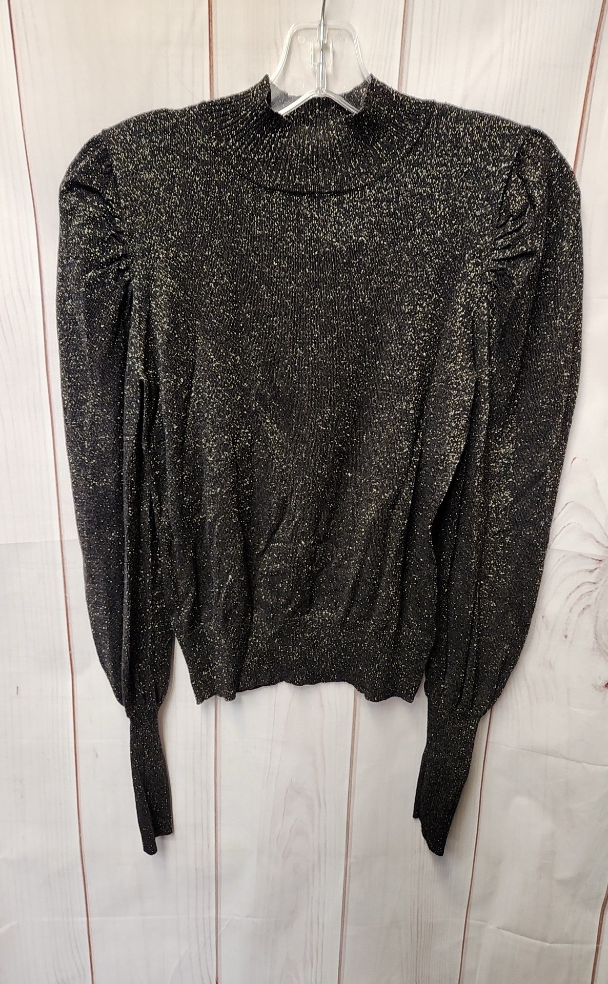 Evereve Women's Size XS Black & Gold Sweater