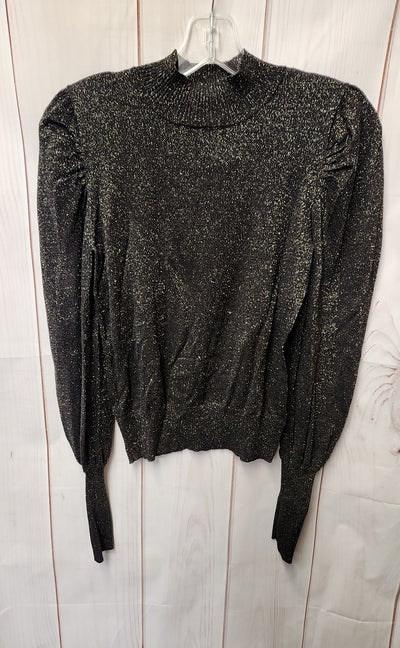 Evereve Women's Size XS Black & Gold Sweater