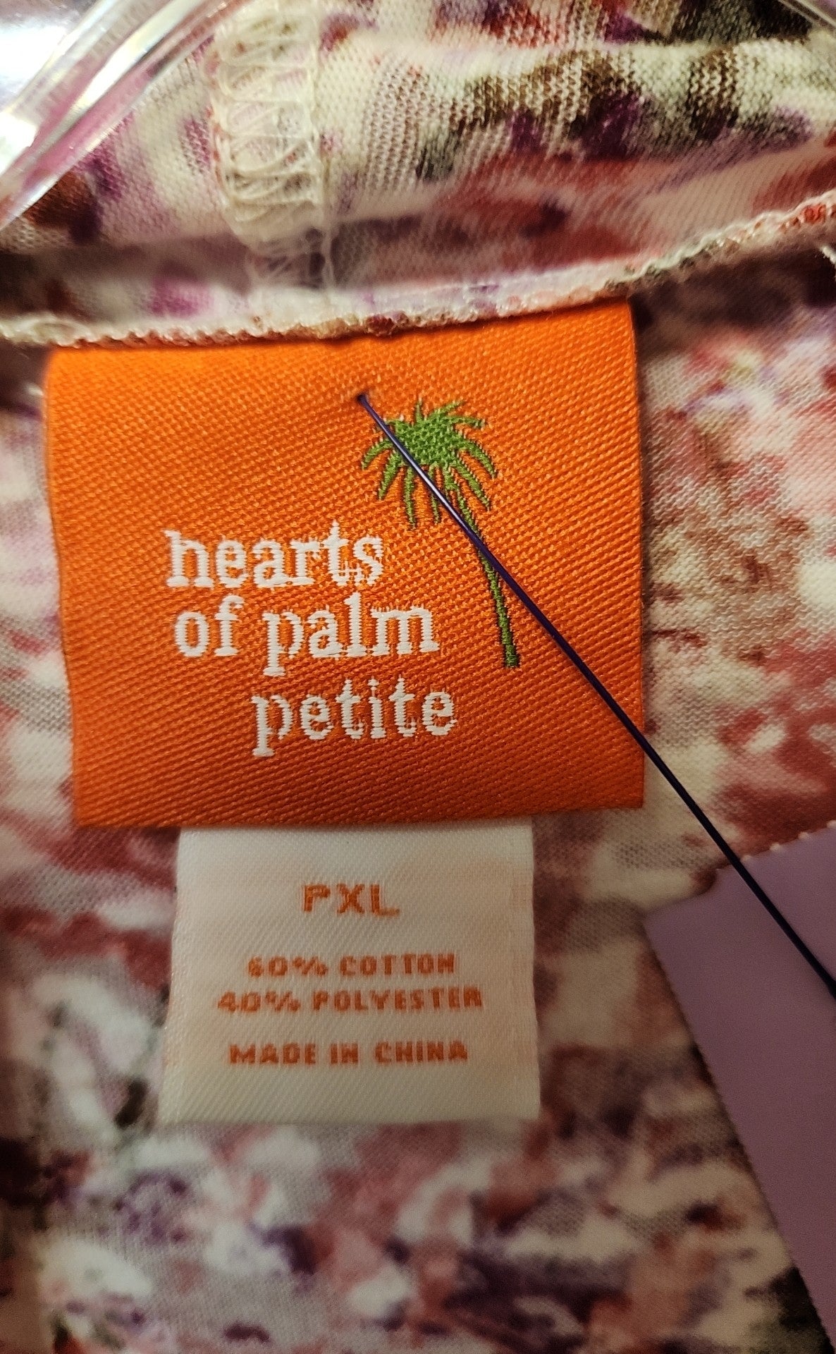 Hearts of Palm Women's Size XL Petite Pink Cardigan