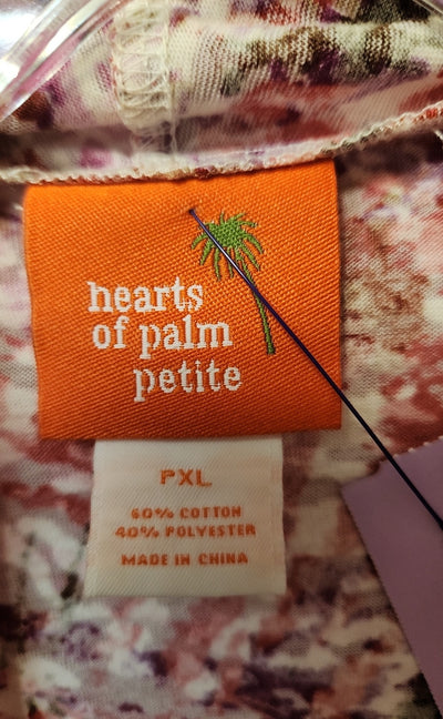 Hearts of Palm Women's Size XL Petite Pink Cardigan