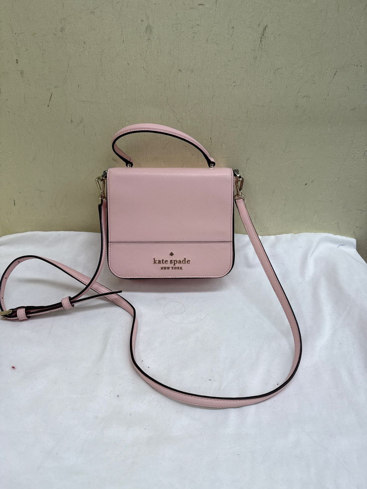 Kate Spade Pink Leather Crossbody Purse Bag
