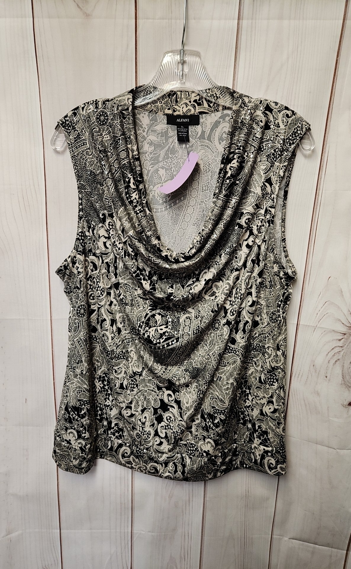 Alfani Women's Size XL Beige Sleeveless Top