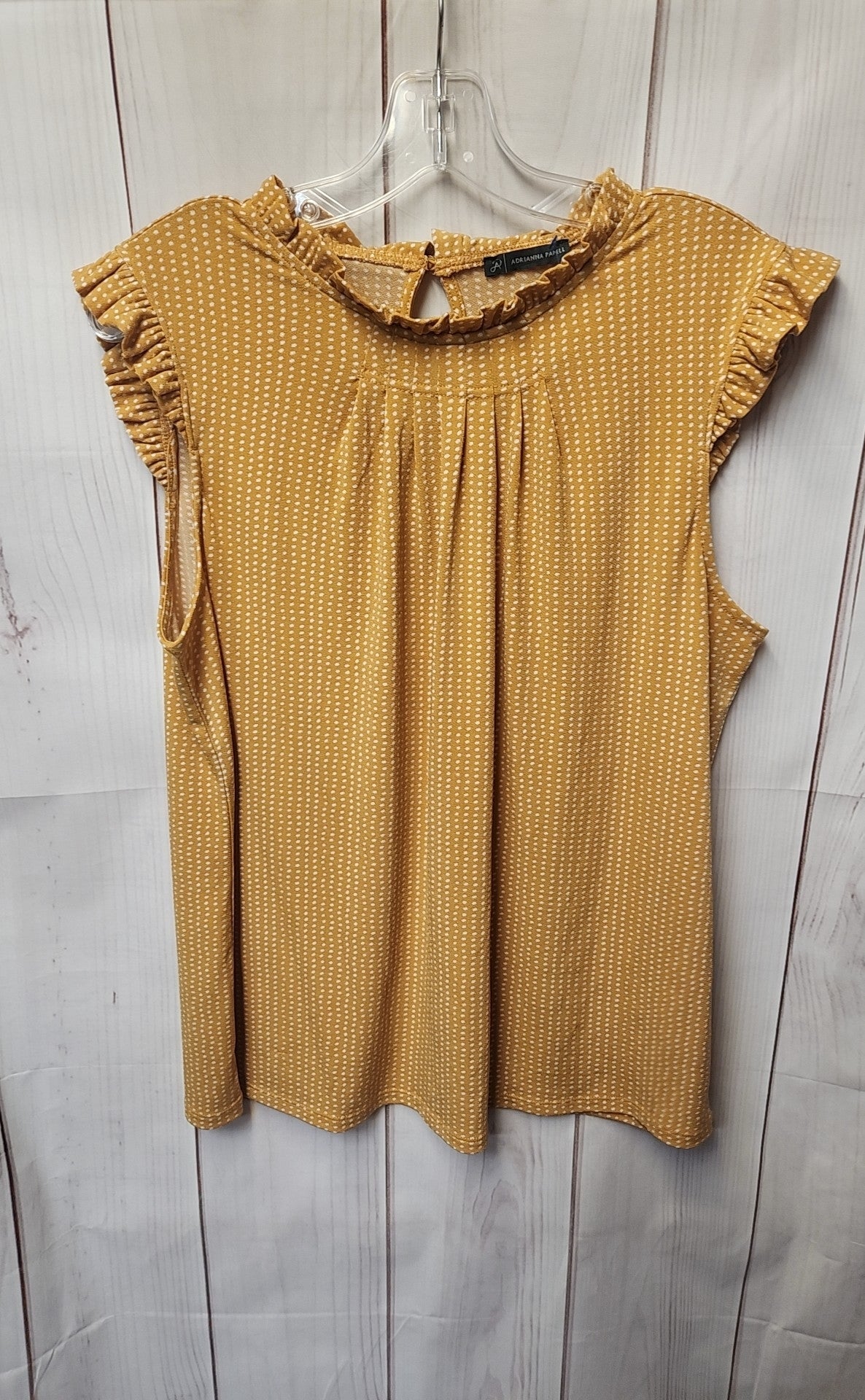 Adrianna Papell Women's Size XL Yellow Sleeveless Top