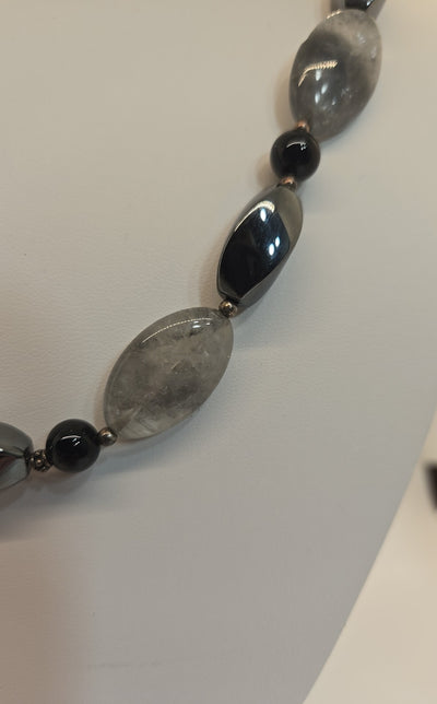 VTG Donna Dressler .925 Sterling Silver Toggle Necklace