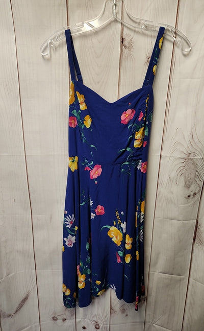 Old Navy Women's Size M Blue Floral Dress