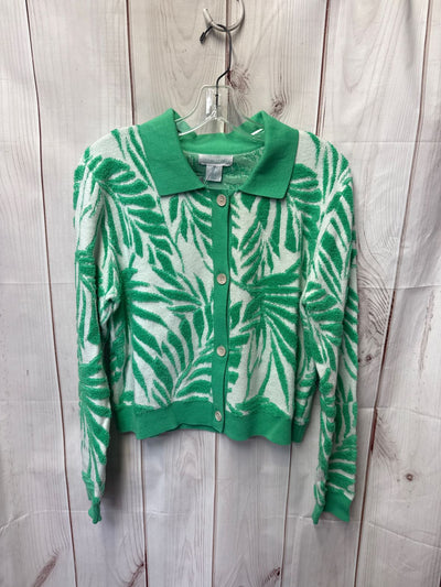 Cynthia Rowley Women's Size S White & Green Cardigan