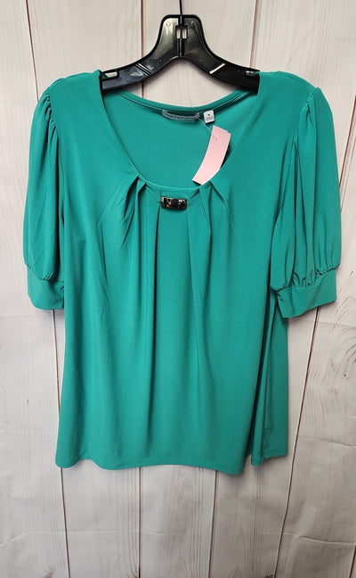 Notations Women's Size M Green Short Sleeve Top