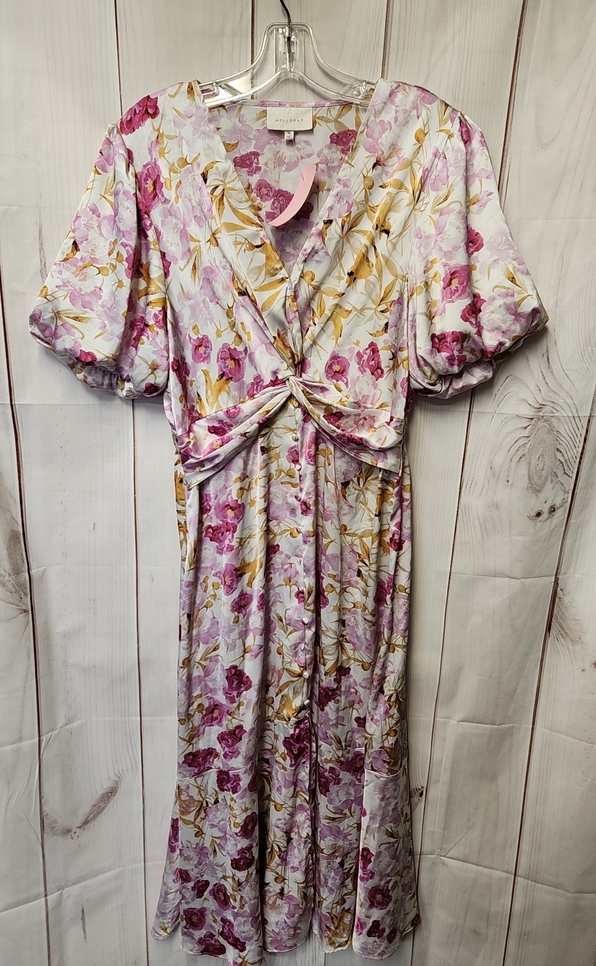 Mello Day Women's Size M Pink Floral Dress