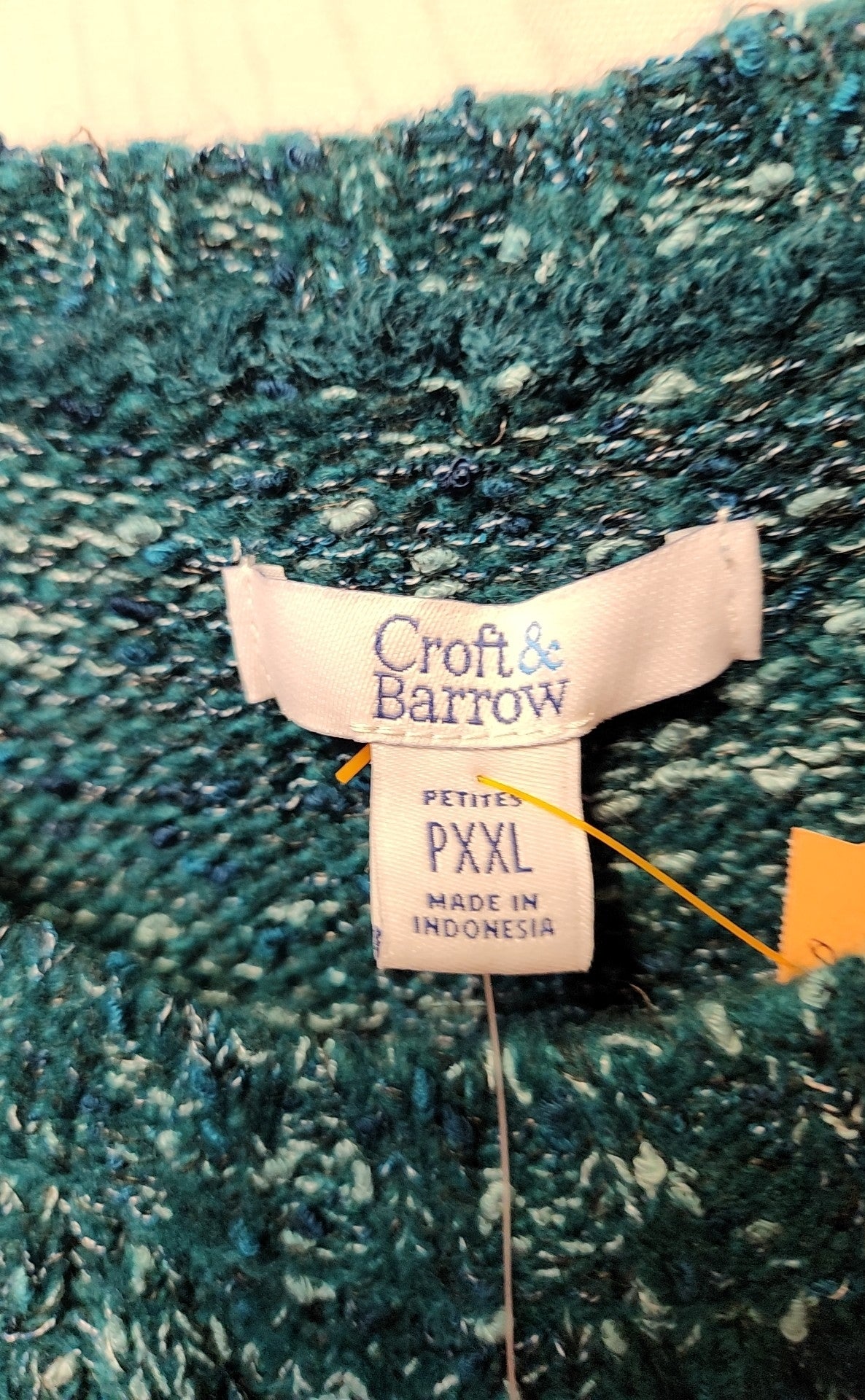 NWT Croft & Barrow Women's Size XXL Petite Teal Sweater