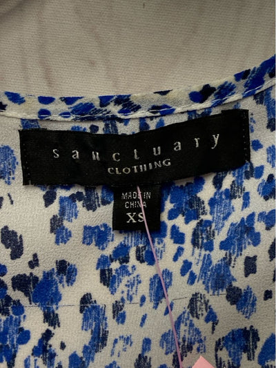 Sanctuary Women's Size XS White & Blue Sleeveless Top