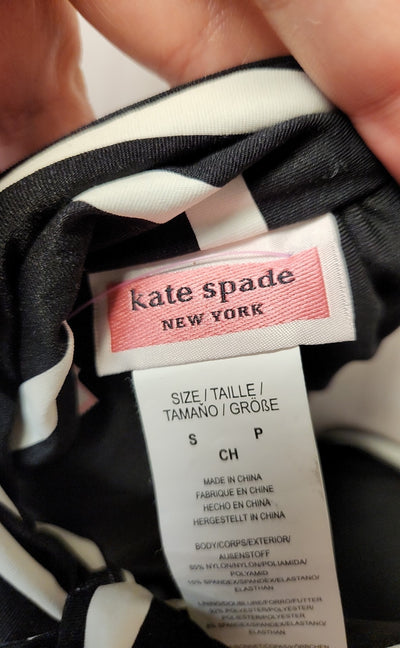 Kate Spade Women's Size S Black & White Swim Top