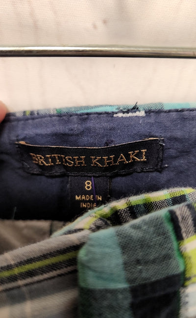British Khaki Women's Size 8 Blue Shorts