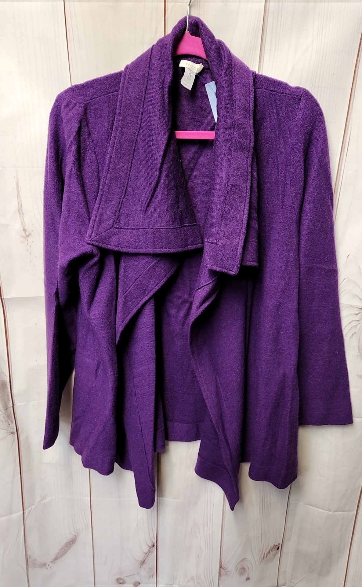 Chico's Women's Size 3 = US XL Purple Cardigan