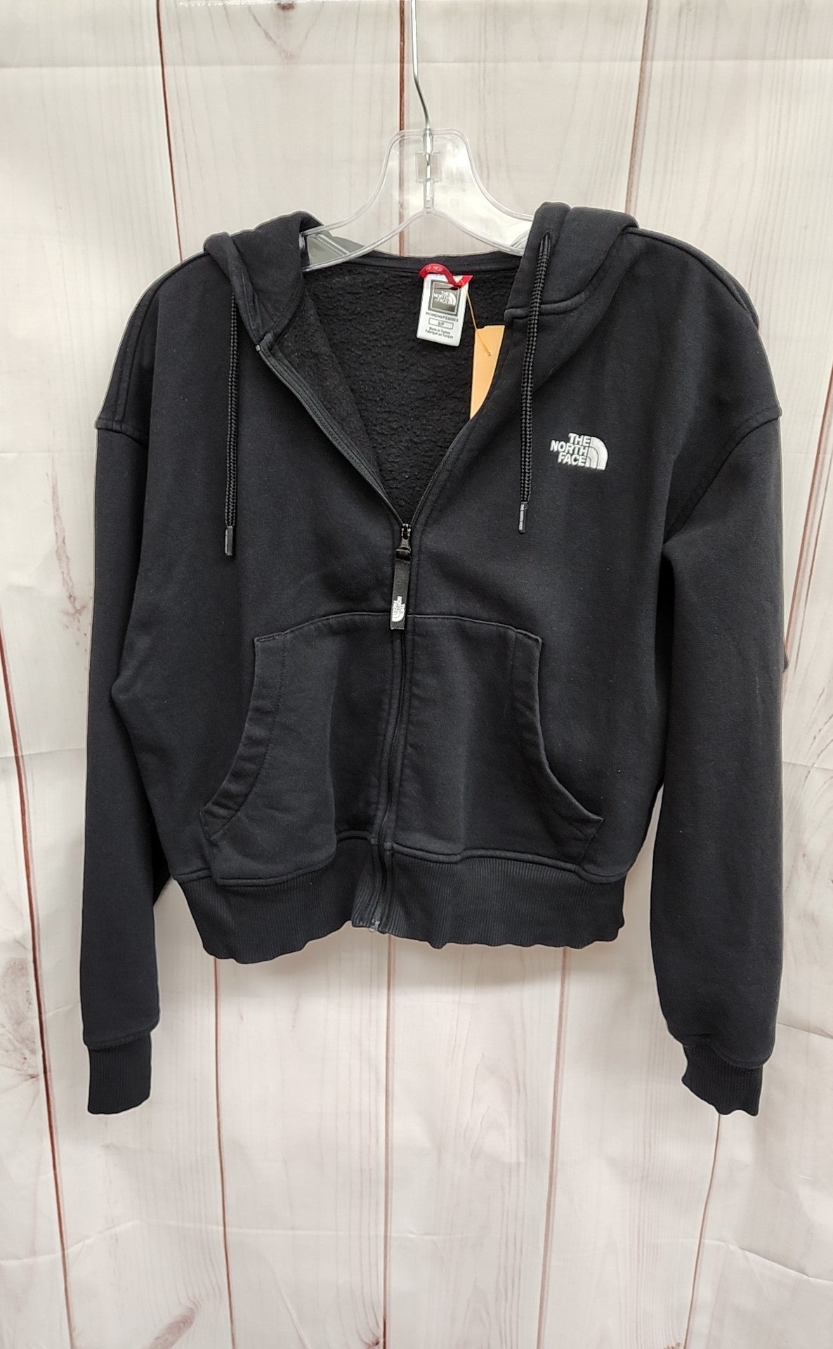 North Face Women's Size S Black Full Zip Hooded Sweatshirt